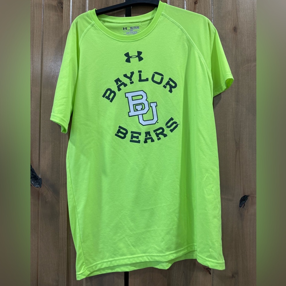Under Armour Neon Green Baylor Bears Loose Performance Shirt